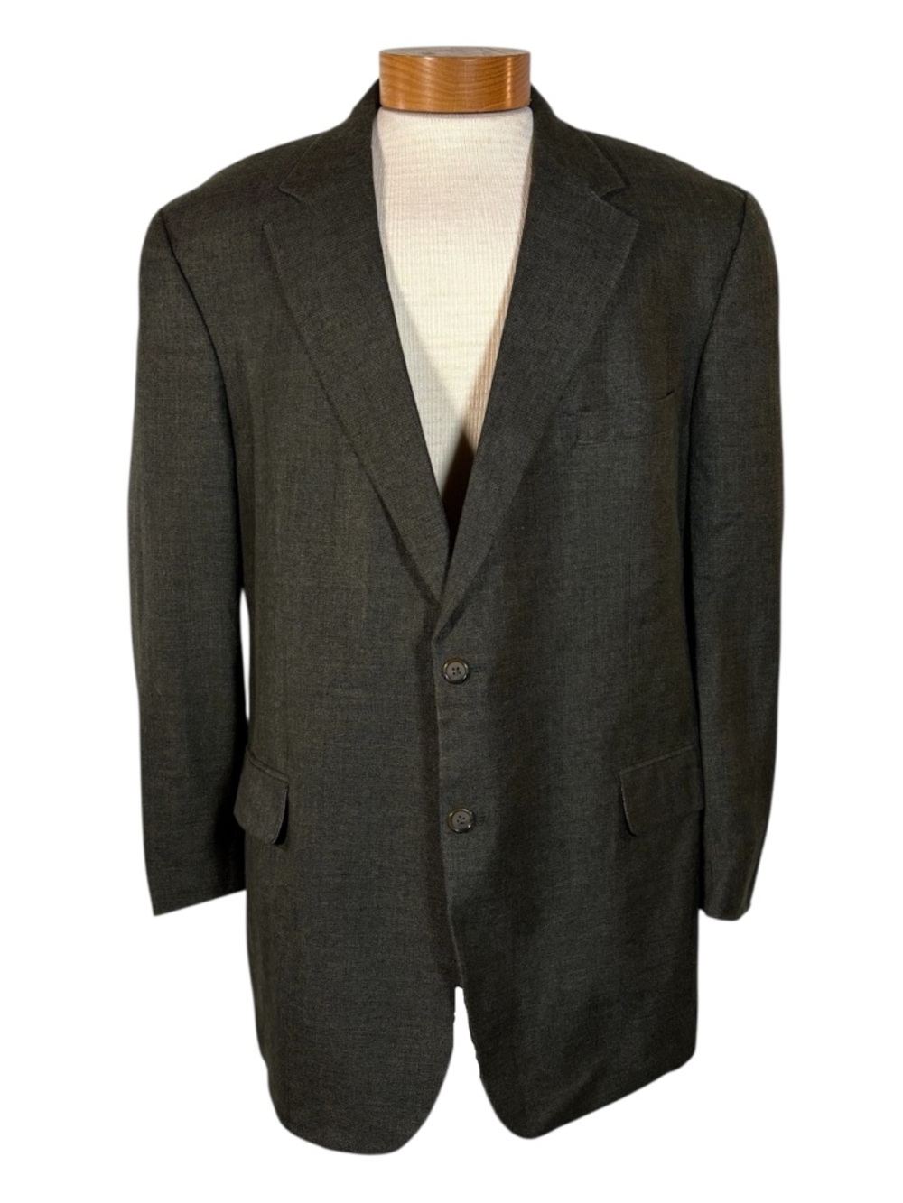 Brooks Brothers‎ Green Blazer Men's 48 Silk Linen Wool 2 Button Classic Preppy